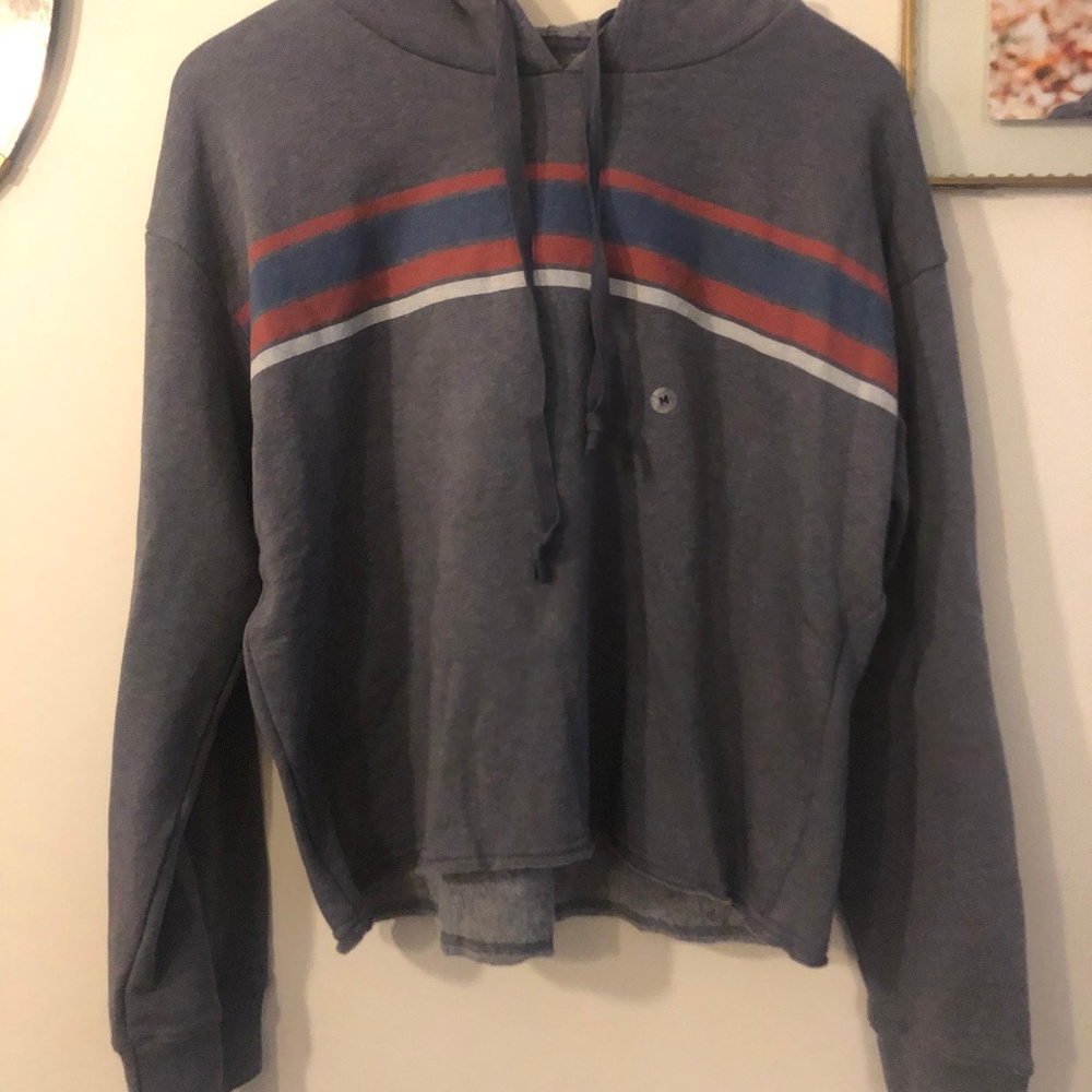 Blue American Eagle Crop Hoodie